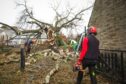 The scene after Storm Gerrit struck. Image: Mhairi Edwards/DC Thomson