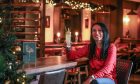Gayle sits at the bar and enjoys a cocktail at Bruach Bar in Broughty Ferry.