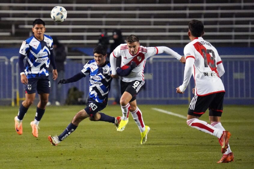 Cesar Garza battles in midfield against River Plate for Monterrey. Image: Javier Vicencio/Shutterstock