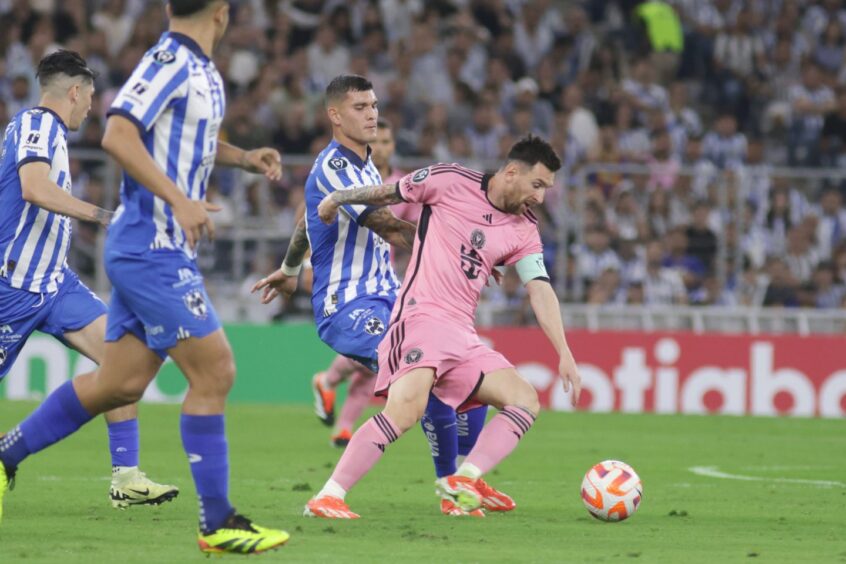 Inter Miami's Lionel Messi takes on Monterrey in last season's CONCACAF Champions Cup. Image: Ismael Rosas/Shutterstock