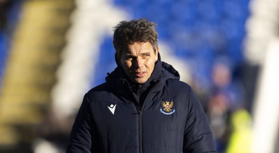 St Johnstone manager Simo Valakari before the game against Motherwell.