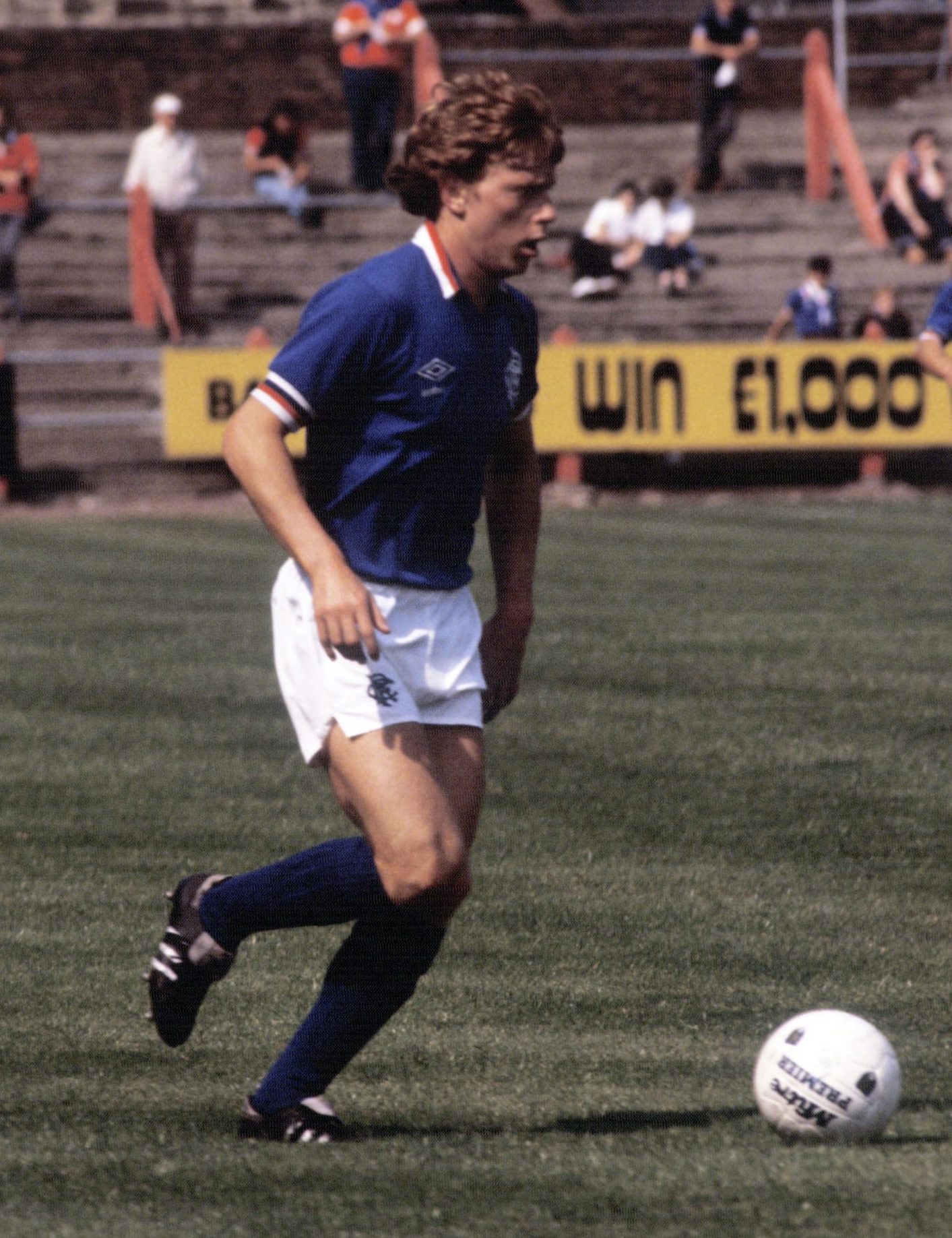 Billy MacKay on the ball for Rangers