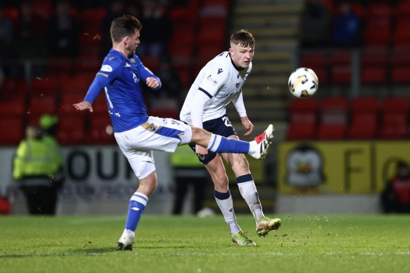 Luke Graham takes on St Johnstone