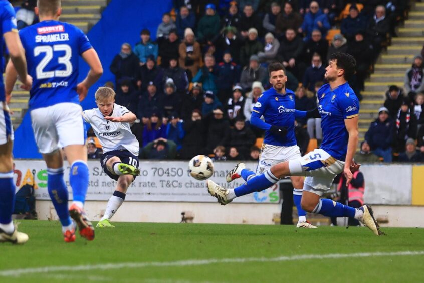 Lyall Cameron scores at St Johnstone