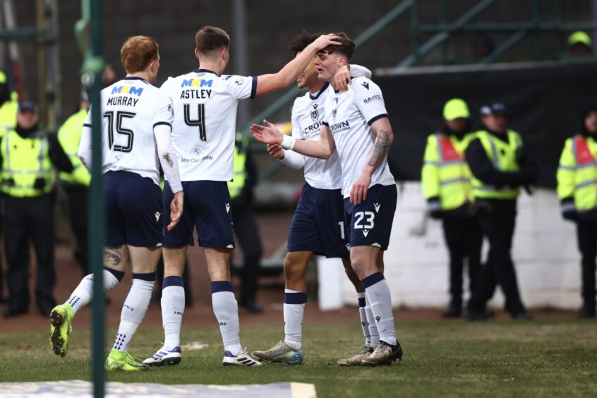 Seb Palmer-Houlden celebrates his goal