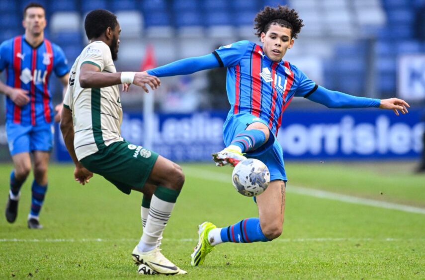 Jeremiah Chilokoa-Mullen in action during last season's loan spell at Inverness Caley Thistle.