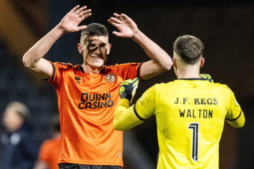 Ross Graham, left, came off the bench to help United to Dundee derby glory earlier this month.