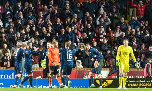 Hearts emerged victorious at Tannadice.