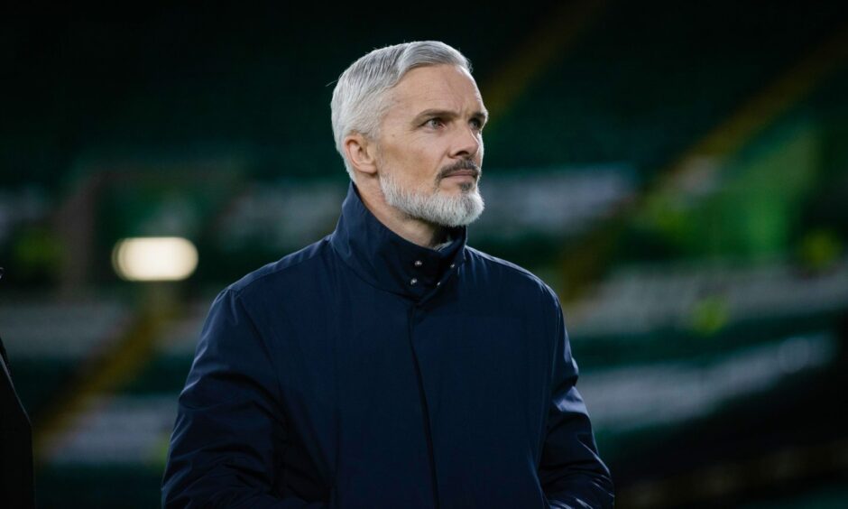 Jim Goodwin ahead of kick off at Celtic Park.