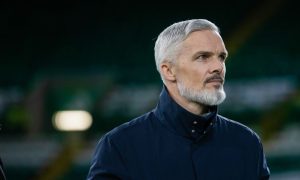 Jim Goodwin ahead of kick off at Celtic Park.