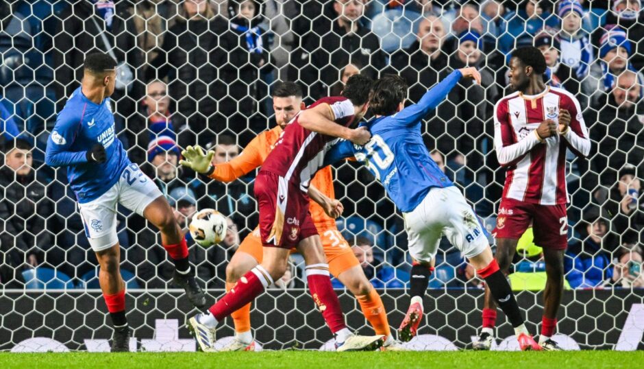 Jack Sanders scores for St Johnstone. 