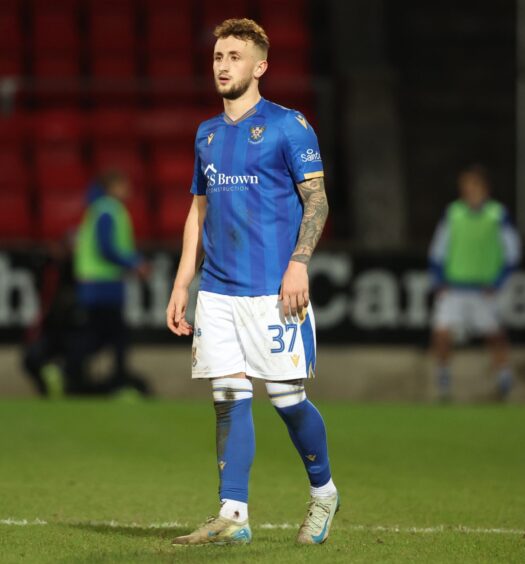 Sam Curtis during a break in play when St Johnstone faced Motherwell.