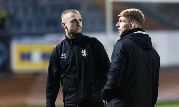 Lewis Fiorini, left, and Dundee United ace Kai Fotheringham