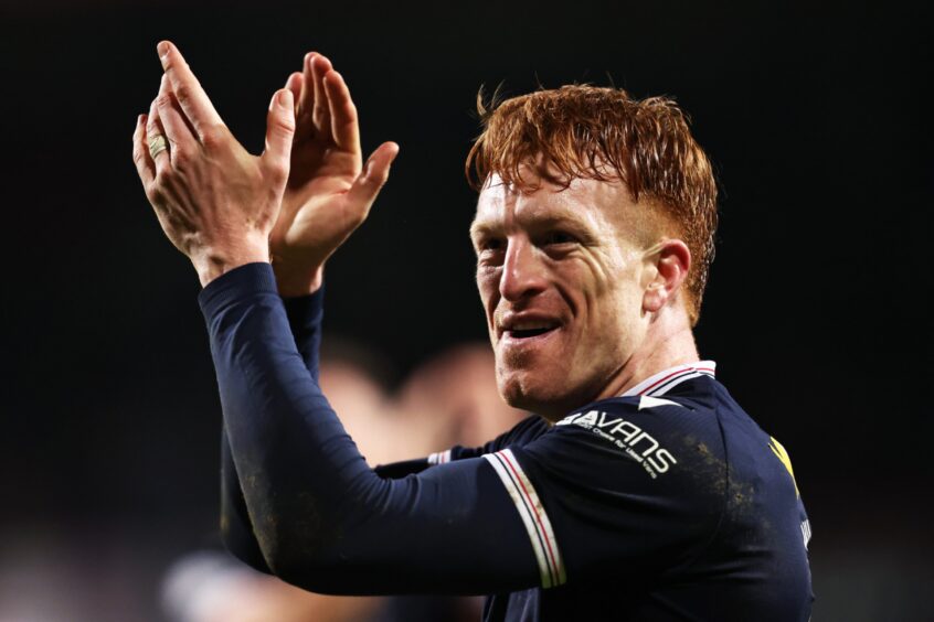 Simon Murray is in fine form for Dundee. Image: Ross MacDonald/SNS