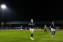 Simon Murray celebrates a derby win at Dens Park.