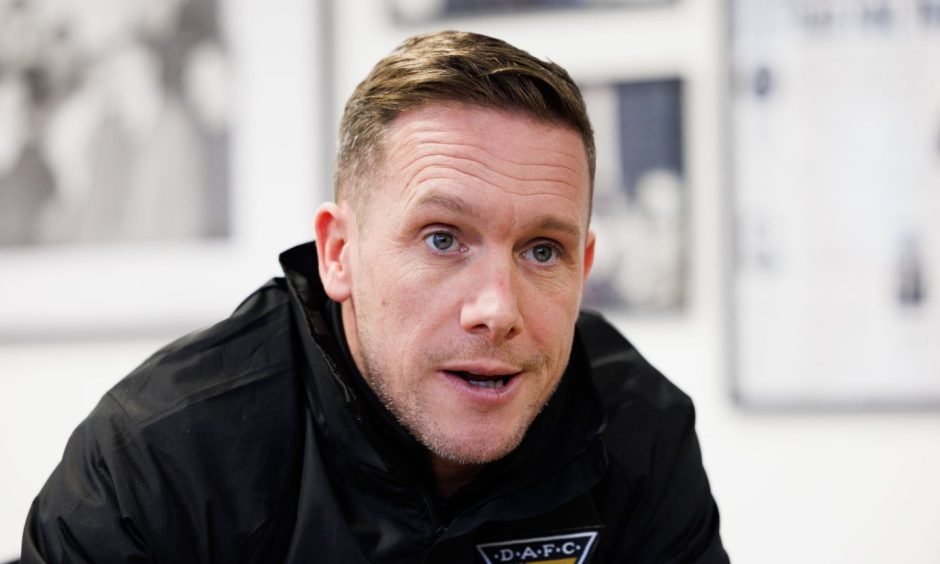 Dunfermline Athletic head coach Michael Tidser inside East End Park.