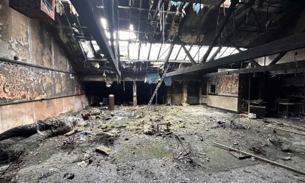 Inside the damaged former Lyrics nightclub. Image: Wilson/Paul Architects