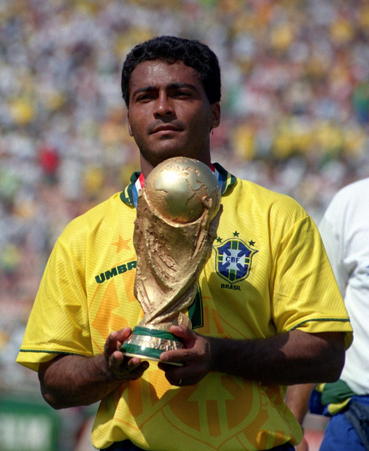 Brazil striker Romario with the 1994 World Cup