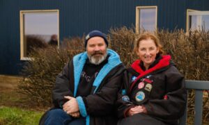 Greg Hemphill and Julie Wilson Nimmo open St Andrews Seaside Sauna