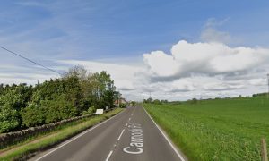 The two car collision happened on Carnock Road near Dunfermline. Image: Google Maps