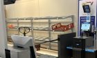 Some of the empty shelves at an Aldi supermarket in Cowdenbeath. Image: Supplied