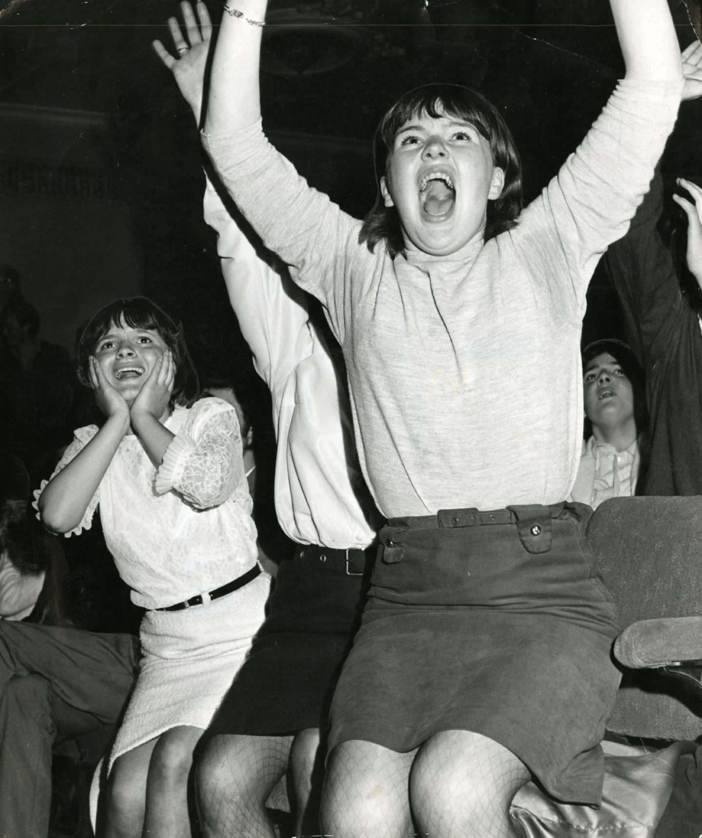 screaming Rolling Stones fans at the Caird Hall in Dundee in 1965.