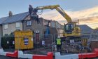 Demolition of the Kirkton homes after house fire