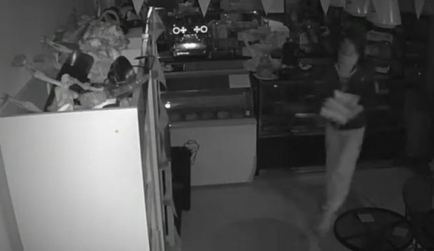 Thief with an armful of cakes during Buckhaven cafe break-in