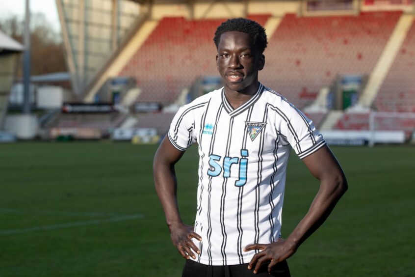 Ephraim Yeboah stands with his hands on his hips at Dunfermline's East End Park.