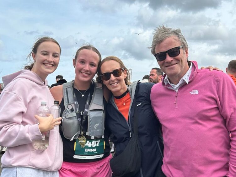 Carol's daughter Emma ran the Edinburgh Half Marathon in aid of a cervical cancer charity last summer