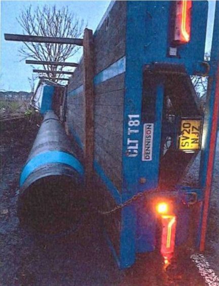 Colin Lawson Transport Ltd lorry post-accident