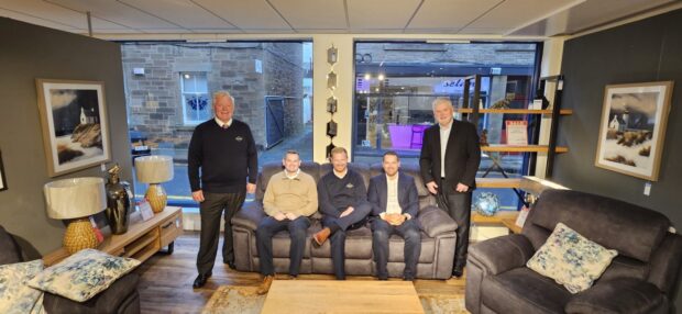 the five men behind Gillies Scotland inside their flagship store in Broughty Ferry