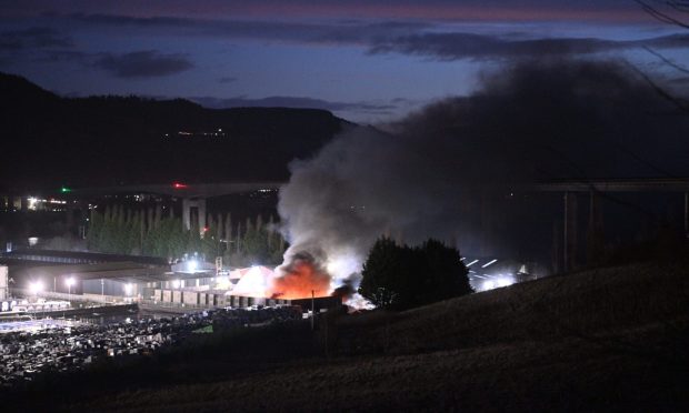 Perth recycling centre fire.