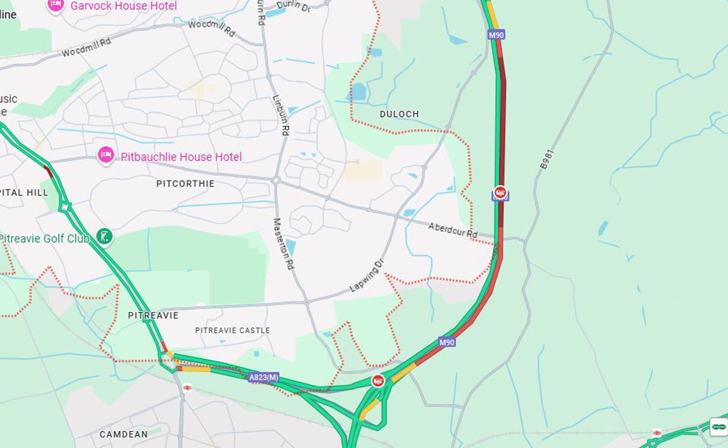 Traffic Scotland map.