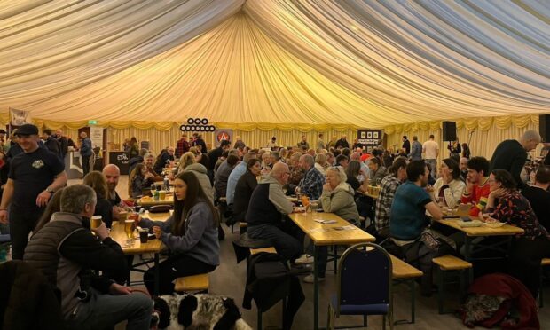 A marquee on the grounds of Stirling County Rugby Football Club provides a venue for the festival. Image: Epicure Festival