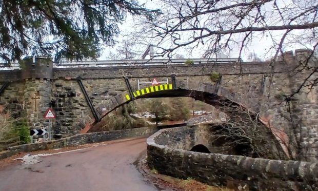 The Garry Viaduct near Blair Atholl in Highland Perthshire.