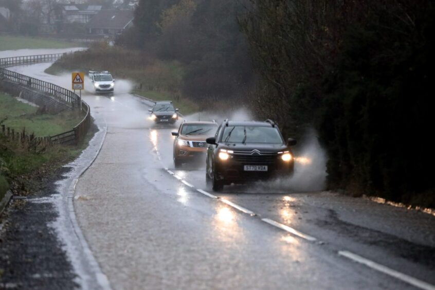 Flooding near Kingsmuir outside Forfar.