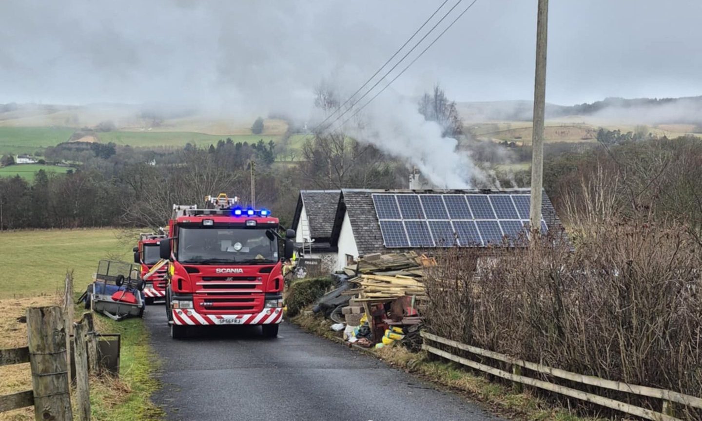 Fire engines at the property.