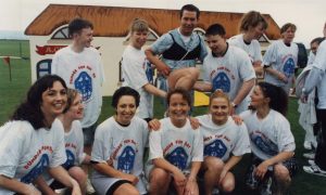 The Levi factory team at It's a Knockout in June 1995. Image: DC Thomson.