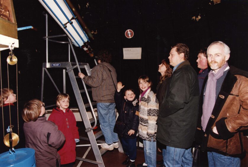 Dundee's Mills Observatory open evening in February 1995