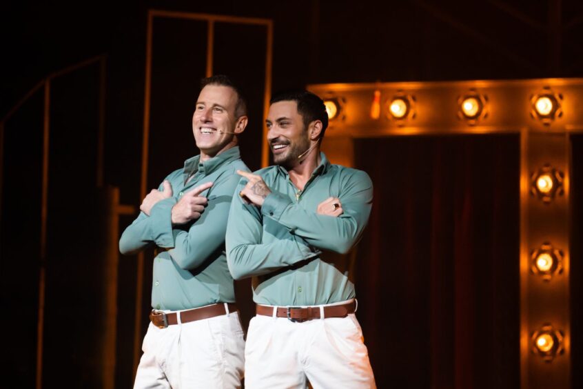 Anton Du Beke and Giovanni Pernice on stage