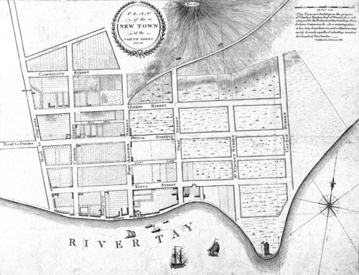 Feu plan of New Town at Broughty Ferry from 1801