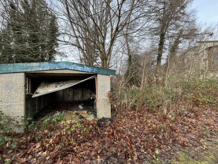 Lochside garage site in Forfar to become community garden.