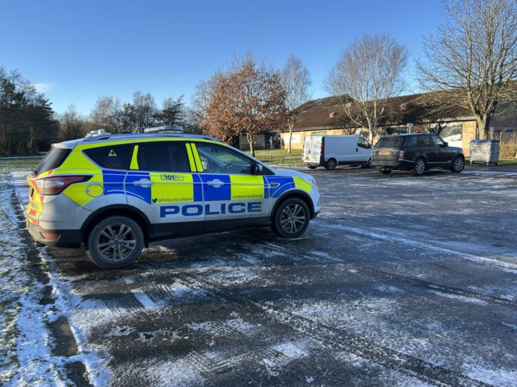 Police at Townhill Loch.