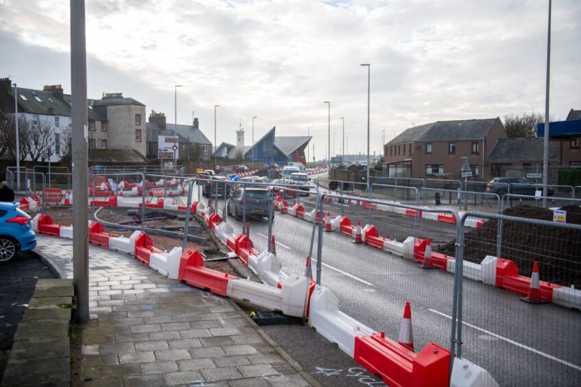 Arbroathth harbour Place for Everyone active travel project work.