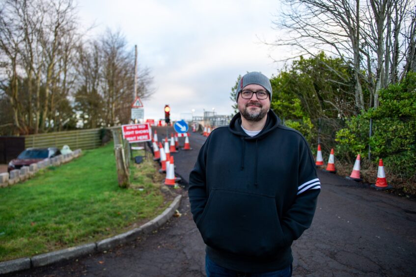 Craigo residents road safety fears during rail bridge project.