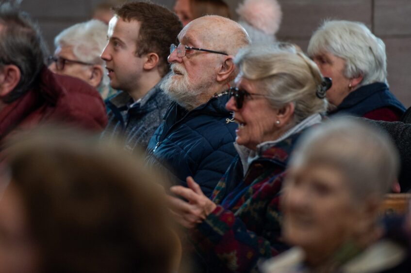 Dementia group service in Forfar church.