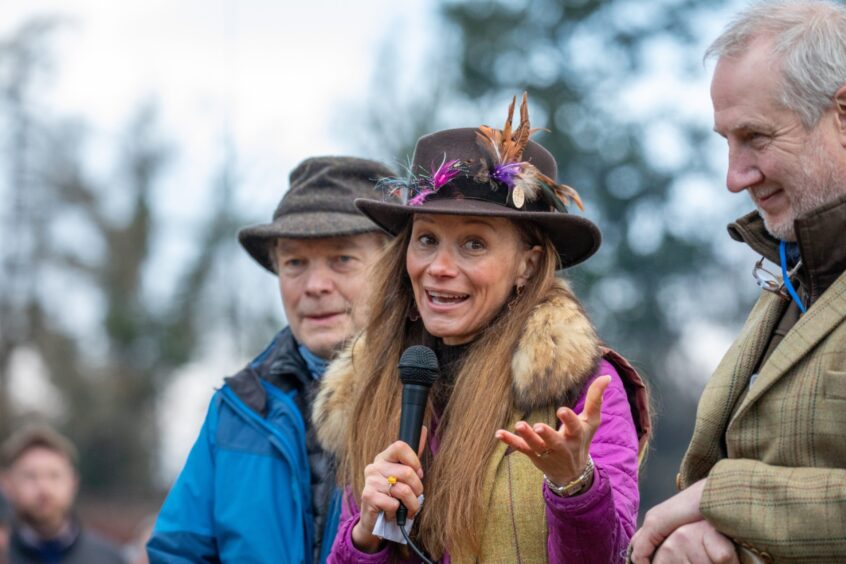 Claire Mercer Nairne and Paul Murton on the banks of the Tay at Kinclaven.