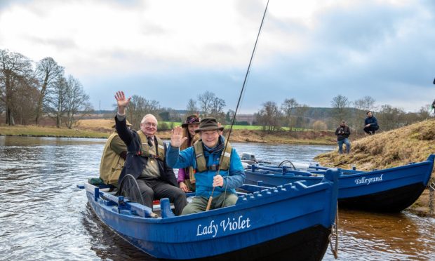 TV presenter Paul Murton made the first cast of salmon fishing season from a boat on the River Tay.