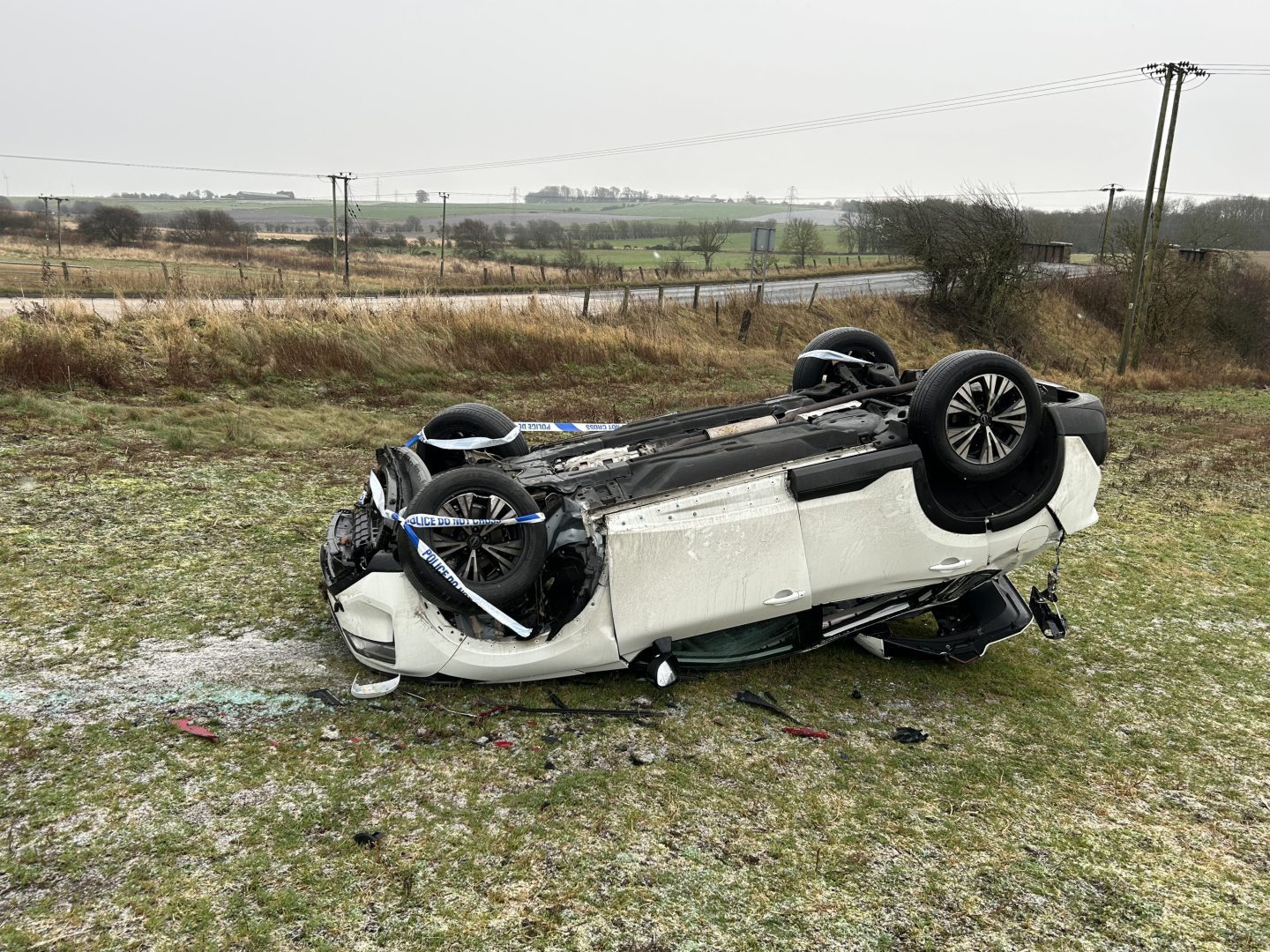 Firefighters cut free one person from car after Kinglassie crash